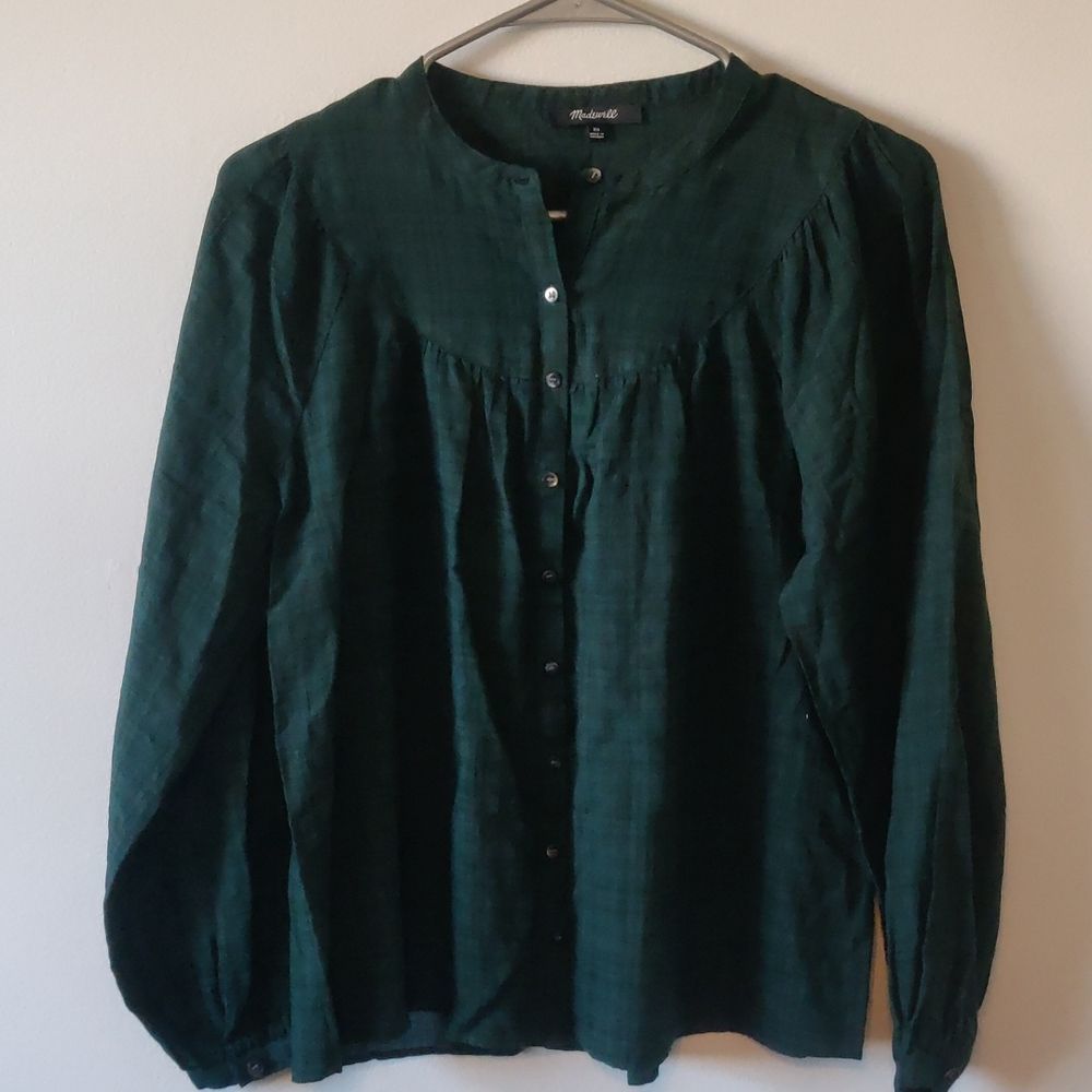 Madewell Dark Green Blouse